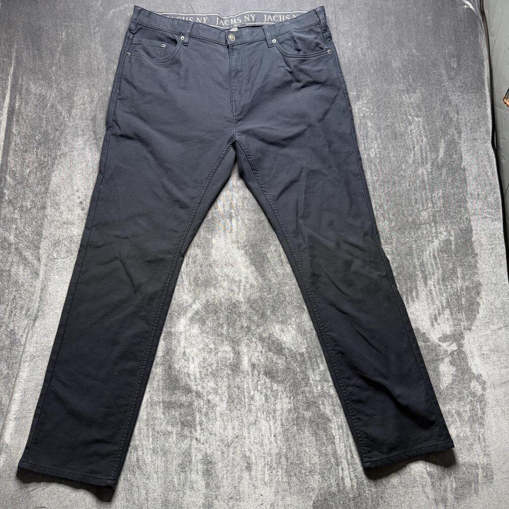 JACHS NY Jeans Mens 36x32 Blue Dark Wash Straight Stretch Denim Casual Pants